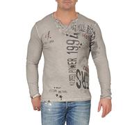 KEY LARGO Speed Button T-Shirt, Argenté (1107), XXL Homme