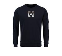 Key Largo Sweat-shirt 'ELECTION' moka / noir / blanc, Taille M