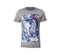 Key Largo T-Shirt 'HOUSTON' gris / rouge / blanc, Taille XL
