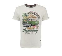 Key Largo T-Shirt 'JOURNEY' crème / mélange de couleurs, Taille XXXL