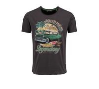Key Largo T-Shirt 'Journey' jaune / anthracite / vert / rose foncé, Taille XL