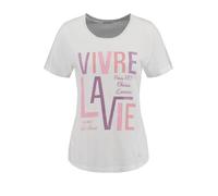 Key Largo T-shirt 'La Vie' violet / rosé / rose ancienne / blanc, Taille M