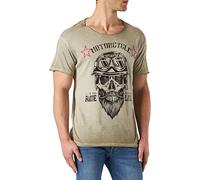 KEY LARGO T-Shirt MT Bearded Biker pour Homme, Vert mil, XXL