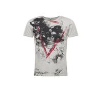 Key Largo T-Shirt 'MT HYPE' gris argenté / rouge foncé / noir, Taille M
