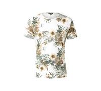 Key Largo T-Shirt 'PLAYA' marron / vert foncé / blanc, Taille M