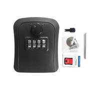 Key Lock Box for Outside, Security Locker Boxes, 4-Digit Combination Hiders, Safe Storage, Wall Mount for Out Side a Key, PP, 9x7.5x3.3cm, Black, Red, Gray, Blue