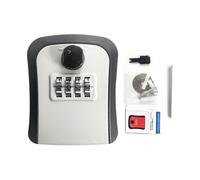 Key Lock Box for Outside, Security Locker Boxes, 4-Digit Combination Hiders, Safe Storage, Wall Mount for Out Side a Key, PP, 9x7.5x3.3cm, Black, Red, Gray, Blue