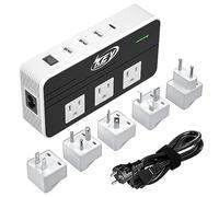 Key Power 230-Watt Step Down 220V to 110V Voltage Converter & International Travel Adapter/Power Converter with USB-C Port 18W - [Use for USA Appliance Overseas in Europe, AU, UK, Ireland, etc.]