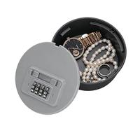 Key Safe Lock Box - Security Storage Container | Round Jewelry Safe Box With Combination Lock, Wall Mountable Stash Cabinet For Cash Jewelry Valuables, Home Office Dorm Wardrobe Desk Drawer Cabinet