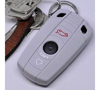 Key Soft Case Cover Housse de Protection pour BMW E90 E91 Clé Z4 E87 E60 E81 E82 E87 E88 1 08 5er 6er E71 E72 E89 Z4 SmartKey Auto/Couleur: Gris