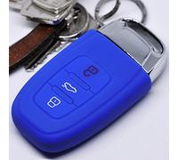 Key Soft Case Cover Housse de Protection pour Les Voitures Audi A5 S5 Silicone A4 S4 A6 S6 Q3 Q5 TT R8 / Couleur: Bleu foncé