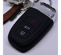 Key Soft Case Cover Housse de Protection pour Les Voitures Silicone Audi A5 S5 A4 S4 A6 S6 Q3 Q5 TT R8 / Couleur: Noir