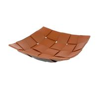 Key Tray, Faux Leather Catchall, 9.06x2.56 inches Aesthetic Storage Basket Desk Vanity Holder, Keys Organizer Dish for Coffee Table, Bedroom, Nightstand, Living Room, Drawer