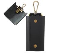 Key Wallet, PU Leather Key Holder, Compact Retro Keychain Organizer, Storage Coin Purse, Perfect for School, Office, Waist Belt, Men and Women, Stylish and Durable Everyday Accessory, 16x6cm
