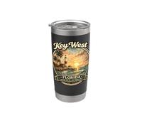 Key West Florida Keys Vacation à la plage West Key West Souvenir Gobelet isotherme en acier inoxydable double paroi