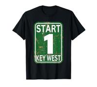 Key West Florida Rouille Road Design Mile One Family Vacation T-Shirt