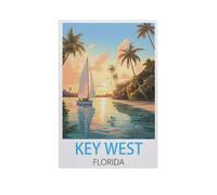 Key West Floride，1000 Pièces Puzzle en Bois Créatif Éducatif Jigsaw Puzzle Jouet Anti-Stress pour Adultes Enfants Bricolage Jeux Parent-Enfant（75x50cm）-FR18
