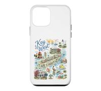 Key West KW Carte Floride FL USA, icônes Coque pour iPhone 12 Mini