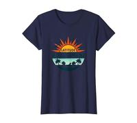 Key West Latitude Ajustement Tropical Paradise Getaway T-Shirt, Femme, Bleu Marine, 3XL