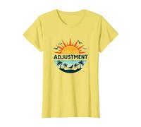 Key West Latitude Ajustement Tropical Paradise Getaway T-Shirt, Femme, Citron, M