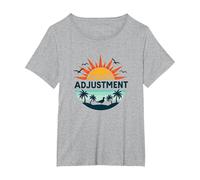 Key West Latitude Ajustement Tropical Paradise Getaway T-Shirt, Femme Grandes Tailles, Gris Chiné, 3X