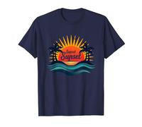 Key West Sunset Capital, Paradis Tropical pour Les Amoureux de la Plage T-Shirt, Homme, Bleu Marine, XXL