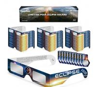 Keyaluo Lot de 6/12/100 Lunette eclipse solaire,EN ISO 12312-2:2015(E) et CE Certifiees,approuvées AAS 2026,lunettes eclipse solaire pour une observation directe du soleil (100)