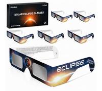 Keyaluo Lunettes pour éclipse solaire approuvées AAS 2026, lot de 6 lunettes pour éclipse solaire pour une observation directe du soleil - Certifiées ISO 12312-2:2015(E) & CE