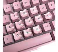 Keyboard Bubbles for Long Nails, 50/100Pcs Raised Clear Glass Keyboard Nail Bubbles Caps, Mix & Match Shapes for Personalized Keyboards, Protective Nails for Comfortable Typing (Cat,100 Pcs)