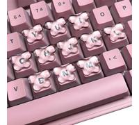 Keyboard Bubbles for Long Nails, 50/100Pcs Raised Clear Glass Keyboard Nail Bubbles Caps, Mix & Match Shapes for Personalized Keyboards, Protective Nails for Comfortable Typing (Butterfly,200 Pcs)