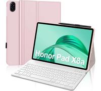 Keyboard Case for Honor Pad X8a 11 Inch 2024, French AZERTY Detachable Magnetic Bluetooth Keyboard for Honor Pad X8a 11 Inch Tablet, Pink