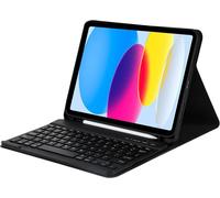 Keyboard Case for iPad 10/11th Generation (10.9 Inch 2022/11 Inch A16 2025), Wireless Bluetooth Keyboard Case for iPad 10th/11th, French AZERTY Black