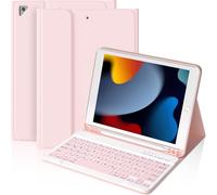 Keyboard Case for iPad 10.2 Inch (9/8/7 Generation), for iPad Air 3rd Generation and iPad Pro 10.5, Magnetic Bluetooth Removable Keyboard Case German QWERTZ with Protective Case (Pink)