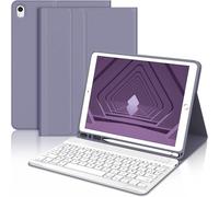 Keyboard Case for iPad 10.2"", iPad 9th/8th/7th Generation 2021/2020/2019, iPad Air 3 2019, AZERTY Detachable Wireless Bluetooth Keyboard for iPad 10.2 inch, Purple