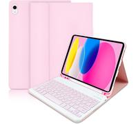 Keyboard Case for iPad 10th Generation 10.9" 2022/ (A16) 11th Generation 11'' 2025- Detachable Wireless Keyboard Case for iPad 2022 10th Generation/ 2025 11th Generation - Pink