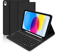 Keyboard Case for iPad 10th Generation 10.9 Inch 2022/11th Generation 11 Inch 2025, Magnetic Bluetooth Keyboard Case with Pencil Holder, AZERTY Layout Keyboard for iPad 11/10 Gen -Black