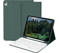 Keyboard Case for iPad A16 11th Generation 11 inch 2025, iPad 10th Generation 2022 10.9 inch, QWERTZ Bluetooth Keyboard with Pen Holder and Detachable Magnetic, Dark Green