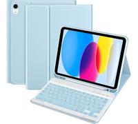 Keyboard Case for iPad A16 11th Generation 2025/10th Generation 2022 (11/10.9 inch),Removable Wireless Bluetooth Keyboard for iPad 11th/10th Gen, German Layout QWERTZ