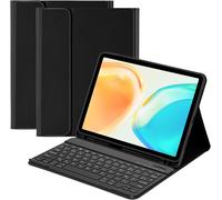 Keyboard Case for iPad Air 11 Inch 2024 iPad Air 5 2022/Air 4 2020 10.9 Inch, Keyboard Case for Pro 11 1st 2018 with Pen Holder, Case with Magnetic Wireless French AZERTY Keyboard (Black)