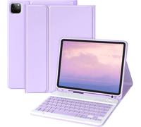 Keyboard Case for iPad Air 5 & 4 Gen 10.9 Inch 2022/2020, Pro 11 Inch Keyboard Case with 1/2/3/4 Gen,Detachable Bluetooth Keyboard with Stand for iPad Air 11 inch M2 and M3 2024/2025(Purple)