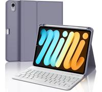 Keyboard Case for iPad Mini 7 (A17 Pro) 8.3 Inch, AZERTY Detachable Bluetooth Keyboard for iPad Mini 7 A17 Pro 8.3 Inch, Purple