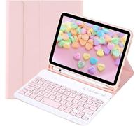 Keyboard Case for iPad mini A17 Pro/iPad mini6 8.3 inch QWERTY Detachable Magnetic Wireless Keyboard Cover for iPad mini 2024(Pink)