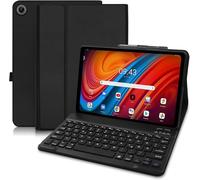 Keyboard Case for Lenovo Tab M10 (3rd Gen) 10.1 Inch (TB-328FU/TB-328XU), Protective Case with Removable Wireless Keyboard for Lenovo M10 Keyboard (German QWERTZ), Black