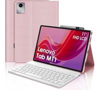 Keyboard Case for Lenovo Tab M11 11 Inch 2024, AZERTY Wireless Bluetooth Keyboard Magnetic for Lenovo Tablet M11 11 Inch TB-330XU/330FU, Pink