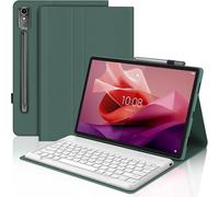 Keyboard Case for Lenovo Tab P12 12.7 Inches 2023, French AZERTY Magnetic Detachable Bluetooth Keyboard for Lenovo Tablet P12 12.7 Inch TB370FU, Dark Green