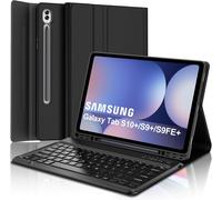 Keyboard Case For Samsung Galaxy Tab S10+/S10 Plus 12.4 Inch 2024, French Azerty Detachable Magnetic Bluetooth Keyboard For Samsung Tab S10 Plus 12.4 Inch, Black
