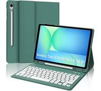 Keyboard Case for Samsung Tab S10 FE 10.9 Inch 2025/S9 FE 10.9 Inch 2023, French AZERTY Magnetic Detachable Bluetooth Keyboard Galaxy Tab S9 FE/S10 FE 10.9 Inches, Dark Green