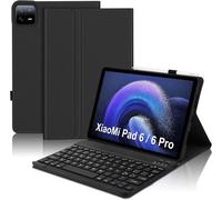 Keyboard Case for Xiaomi Pad 6/6 Pro 11 inch - Xiaomi Pad 6 Case with Keyboard, Silm Smart Cove for Xiaomi Pad 6/6 Pro, Bluetooth-5.0 Keyboard Italian Magnetic Layout Black