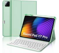 Keyboard Case for Xiaomi Pad 7/7 Pro 11.2 Inch 2025, AZERTY French Detachable Magnetic Bluetooth Keyboard with Pen Slot for Xiaomi Pad 7/7 Pro 11.2 Inch Tablet, Light Green