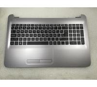 Keyboard Clavier avec Palmrest original compatible avec HP 250 G5 255 G5 256 G5 15-ay 15-ba - Espagnol - Silver - Part Number 905891-071 907173-071 907174-071 PK131TW1A1A1 27 - Non rétroéclairé